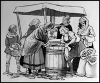 Shopping Through The Ages (FOUR illustrations) (Originals)