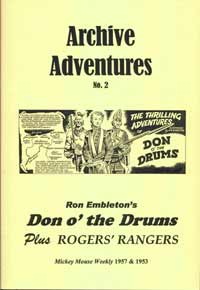 Archive Adventures No.  2: Don o' the Drums plus Rogers' Rangers (Limited Edition) at The Book Palace