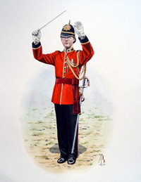 Military Uniforms - Band Master, The Princess of Wales' Royal Regiment (Original) (Signed) Military Uniforms - Band Master, The Princess of Wales' Royal Regiment (Original) (Signed)