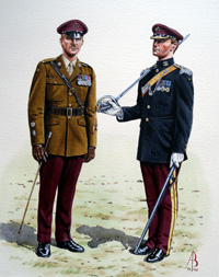 Military Uniforms - Warrant Officer & Captain, King's Royal Hassan's (Original) (Signed) Military Uniforms - Warrant Officer & Captain, King's Royal Hassan's (Original) (Signed)