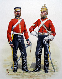 Military Uniforms - Officer & Sergeant Major, Dragoons Guards (Original) (Signed) Military Uniforms - Officer & Sergeant Major, Dragoons Guards (Original) (Signed)