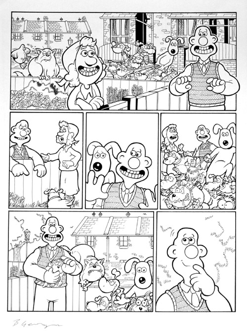 Wallace and Gromit page 1 (Original) (Signed)