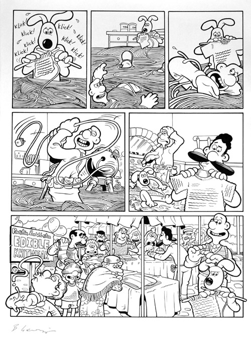 Wallace and Gromit page 2b (Original) (Signed)