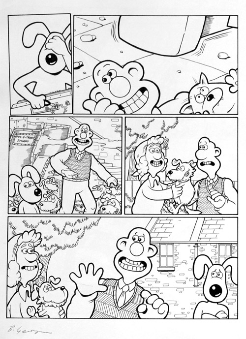 Wallace and Gromit page 8 (Original) (Signed)