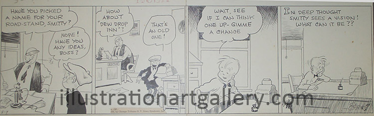 Smitty daily strip April 30th 1935 (Original) (Signed)