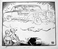 Political cartoon of Harold Macmillan (Original) (Signed)