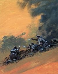 Battle Picture Library cover #434 'Ghost Panzers' (Original) (Signed) Battle Picture Library cover #434 'Ghost Panzers' (Original) (Signed)