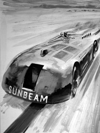 The Sunbeam and Henry Segrave break 200 M.P.H. (Original)