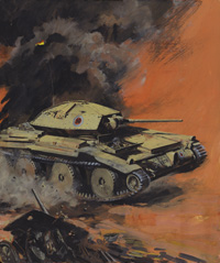 War Picture Library cover #1086 'Battle Cruiser' (Original) (Signed) War Picture Library cover #1086 'Battle Cruiser' (Original) (Signed)