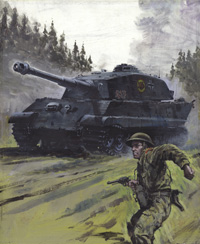 War Picture Library cover #1315 'Shell Shock' (Original) (Signed) War Picture Library cover #1315 'Shell Shock' (Original) (Signed)