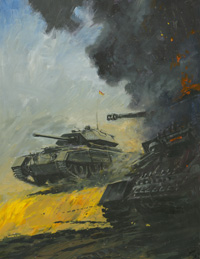 War Picture Library cover #1674 'The Iron Crusader' (Original) War Picture Library cover #1674 'The Iron Crusader' (Original)