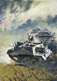 War Picture Library cover #1926 'The Brotherhood of Assassins' (Original) (Signed) War Picture Library cover #1926 'The Brotherhood of Assassins' (Original) (Signed)