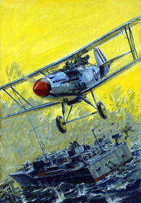 War Picture Library cover #2028 'Wingless Wonder' (Original) (Signed) War Picture Library cover #2028 'Wingless Wonder' (Original) (Signed)