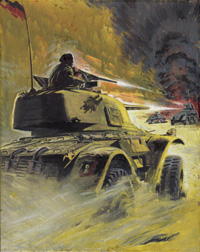 War Picture Library cover #425 'Crash Course' (Original) War Picture Library cover #425 'Crash Course' (Original)