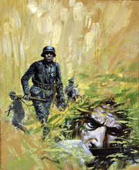 War Picture Library cover #721 'Danger, Danger, Everywhere' (Original) War Picture Library cover #721 'Danger, Danger, Everywhere' (Original)