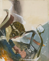 Air Ace Picture Library cover #229 'Out of Control' (Original) Air Ace Picture Library cover #229 'Out of Control' (Original)