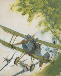 Battle Picture Library cover #521 'Old Pilots Never Die' (Original) Battle Picture Library cover #521 'Old Pilots Never Die' (Original)