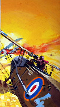 Thriller Picture Library cover 354 'DogFight Dixon and the Savage Sky' (Original) Thriller Picture Library cover 354 'DogFight Dixon and the Savage Sky' (Original)