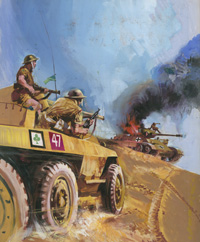 War Picture Library cover #119 'Thunder in the Desert' (Original) War Picture Library cover #119 'Thunder in the Desert' (Original)