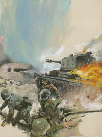 War Picture Library cover #229 'Trail of the Avenger' (Original) War Picture Library cover #229 'Trail of the Avenger' (Original)