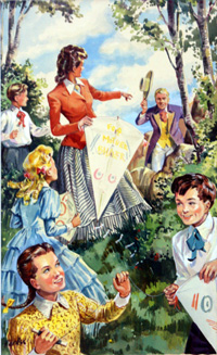 Little Men Kites and Romance (Original) (Signed)