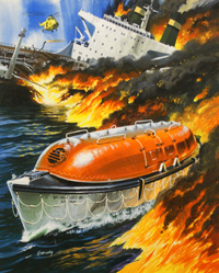 Escape At Sea (Original) (Signed)