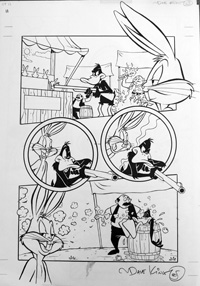 Bugs Bunny and Daffy Duck (Original) (Signed)