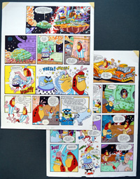 Galaxy High - There's No Escape From The Penal Colony (TWO pages) (Originals) (Signed)