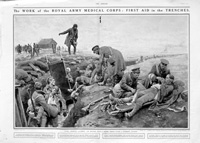 The Royal Army Medical Corps (original page from The Sphere 1915) (Print)