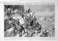 The Carnic Alps (original page from The Sphere 1915) (Print)