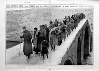 King Peter's Trek (original page from The Sphere 1916) (Print)