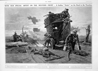 A Sudden Strafe (original page from The Sphere 1917) (Print)