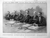 Six German Delegates (original page from The Sphere 1919) (Print)
