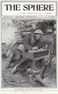 The Christmas Letter from the Trenches (original cover page from The Sphere 1916) (Print)