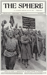 Death or Victory in Petrograd (original cover page from The Sphere 1917) (Print)