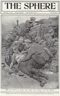 For the Honour of Russia (original cover page from The Sphere 1917) (Print)