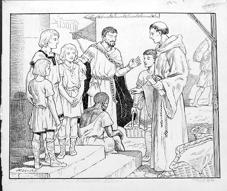 The Gregorian Mission (Original) (Signed) by Robert Wilson Matthews Art at The Illustration Art Gallery
