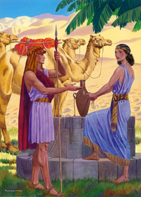 Rebecca at the Well (Original) (Signed)