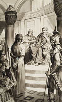 Jesus before Pontius Pilate (Original) (Signed) Jesus before Pontius Pilate (Original) (Signed)