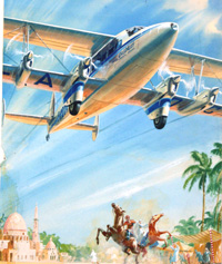 Bi-Plane flying over Africa (Original) Bi-Plane flying over Africa (Original)