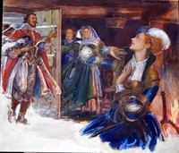 Historical Romantic scene (Original) (Signed)