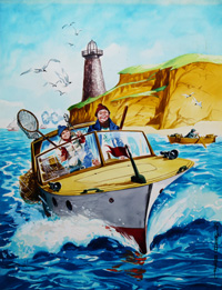 Sam's Grand Fishing Adventure (Original) (Signed)