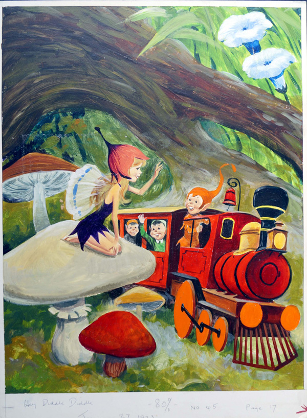 Fairy Train (Original) by Jose Ortiz Art at The Illustration Art Gallery