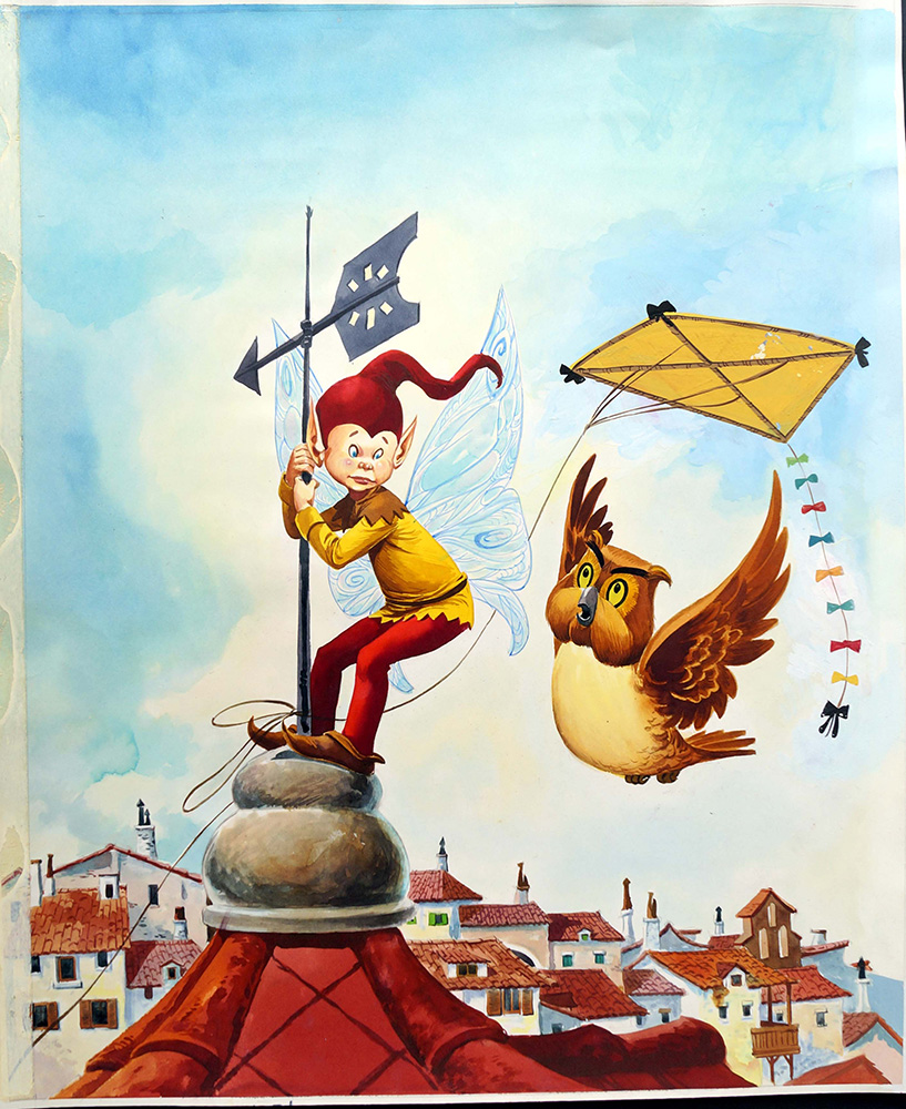 A Fairy On The Steeple (Original) art by Jose Ortiz Art at The Illustration Art Gallery