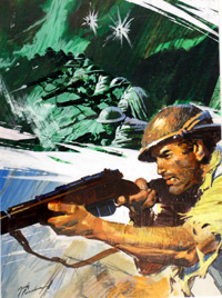 Battle Picture Library cover #215 'Safe Conduct' (Original) (Signed) Battle Picture Library cover #215 'Safe Conduct' (Original) (Signed)