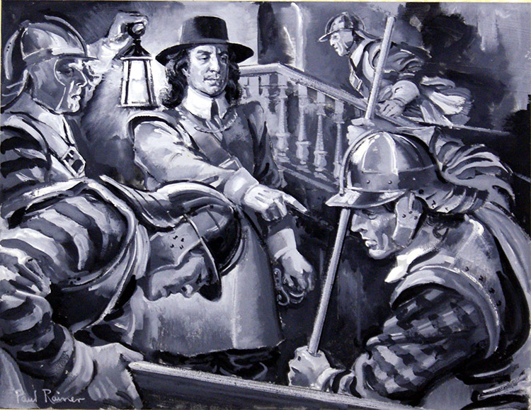 Cromwell and Roundheads (Original) (Signed) by Paul Rainer Art at The Illustration Art Gallery