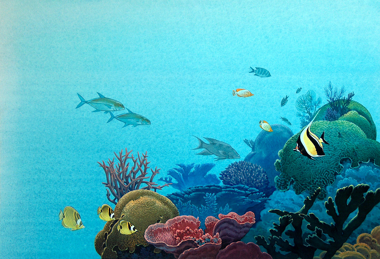 Coral under the Sea (Original) art by John Rignall Art at The Illustration Art Gallery