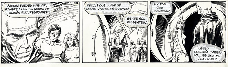 AXA daily strip 382 (Original) (Signed) by Axa (Romero) Art at The Illustration Art Gallery