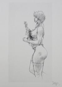 Serpieri Sketchbook Page 2 (Limited Edition Print) (Signed)