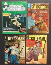 3 signed Issues of The Rifleman & Favorite Westerns #19 (also signed) (Signed)